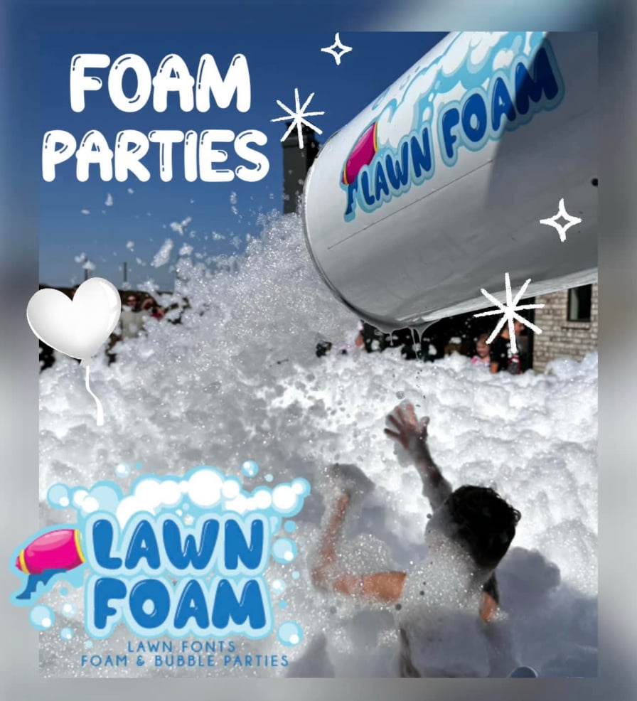 Foam Party Lubbock, children's birthday foam parties, foam parties Lubbock, gender reveals, glow foam parties
